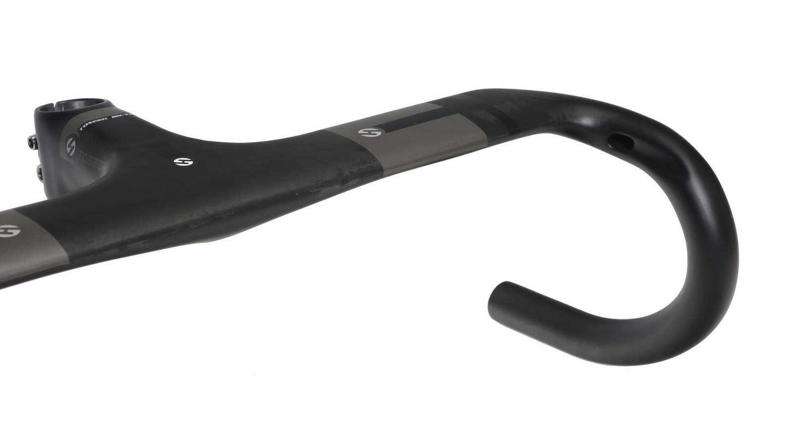 TOSEEK Carbon Fiber Road Bike Integrated Handlebar Stem Drop Bar 400/420/440mm