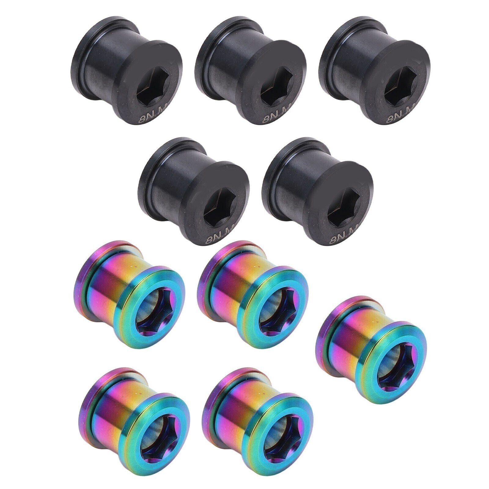 5Pcs 6.5mm Bike Single Chainring Screw Titanium Alloy Rust Protection Cycling