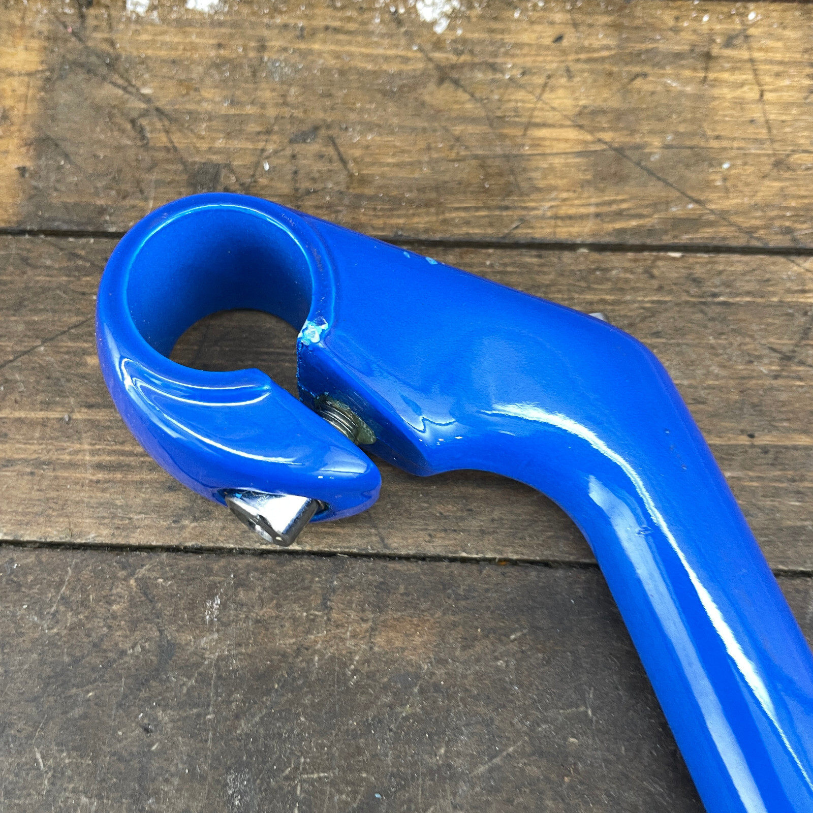 Vintage Riser Stem Blue 80 mm Reach 25.4 mm Gravel Grinder Cafe 22.2 ATB MTB A3