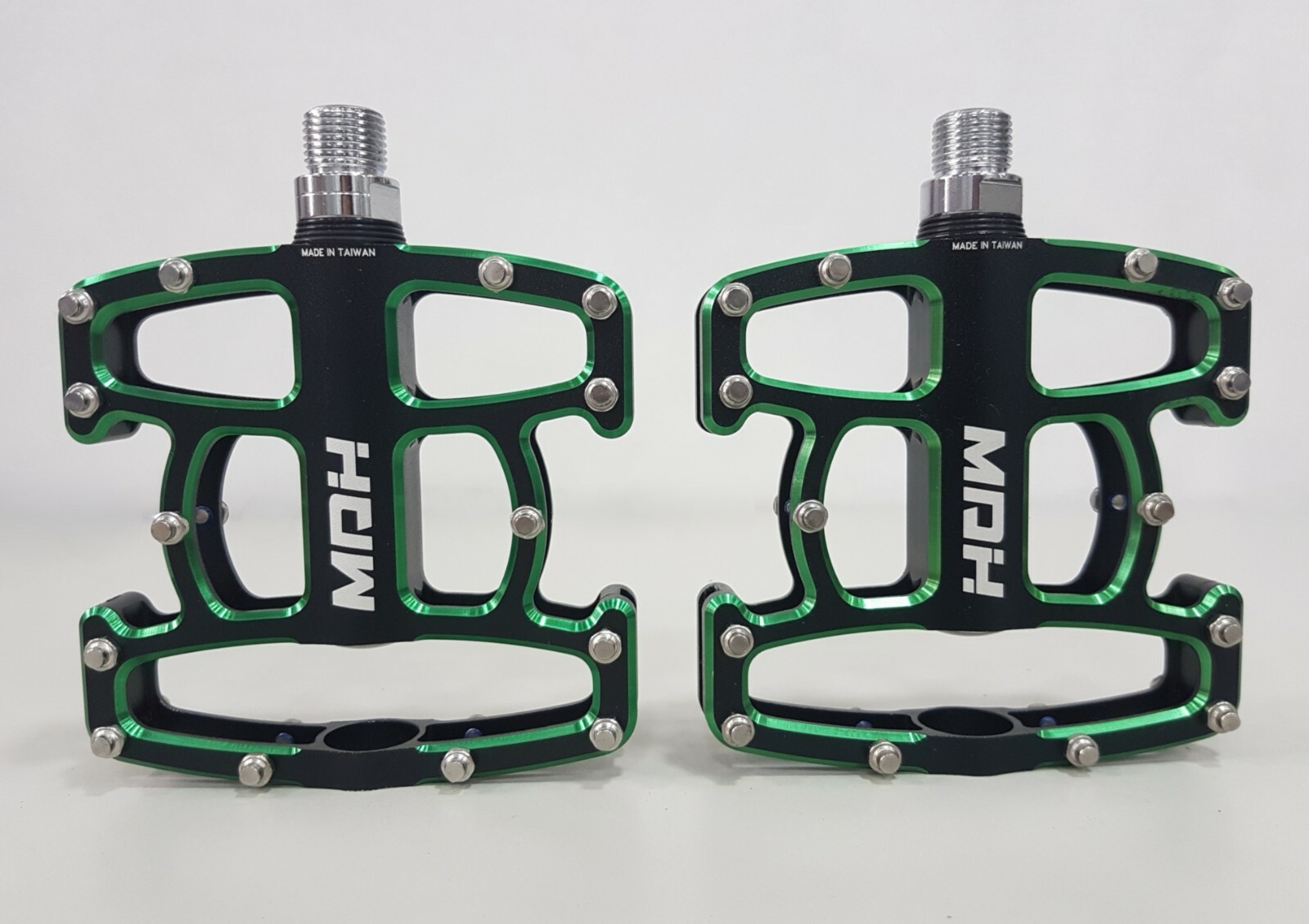 MDH Off-Road – MTB PXA01 375g 108x100x25.5mm Aluminum Bicycle Pedal Black Green