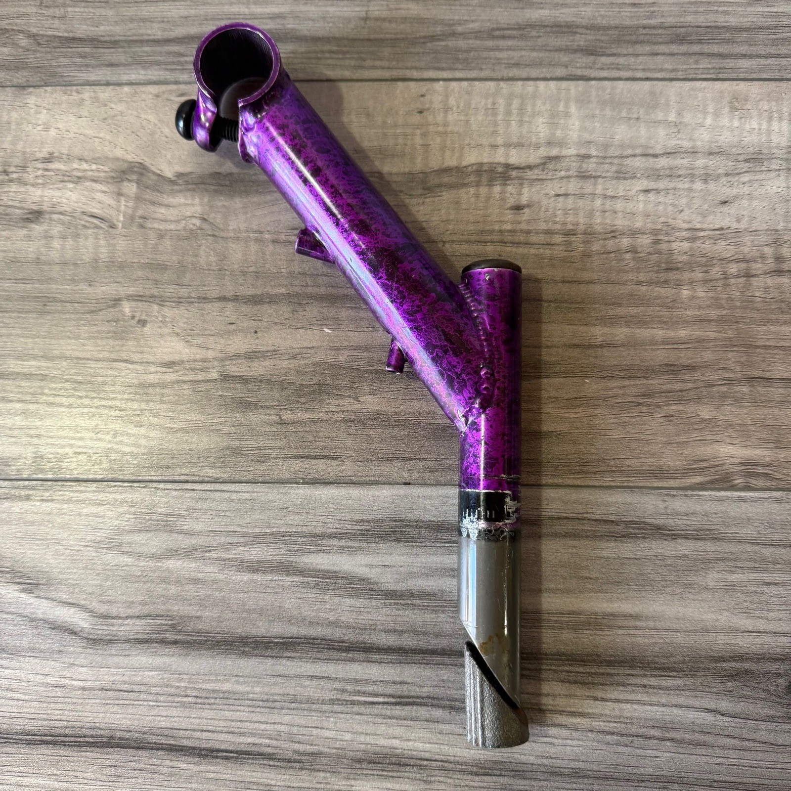 1993 1-Inch Quill Stem Dirt Drop High Rise 50 Degree 150mm 25.4 Purple Splatter