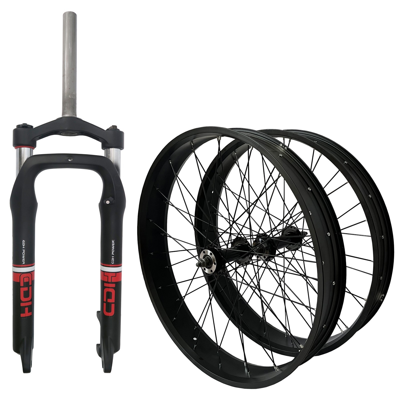 26» *4.0″ Bike Fat tire Suspension Fork & 26*4.0″ Wheel set 135mm*190mm 36H 12G