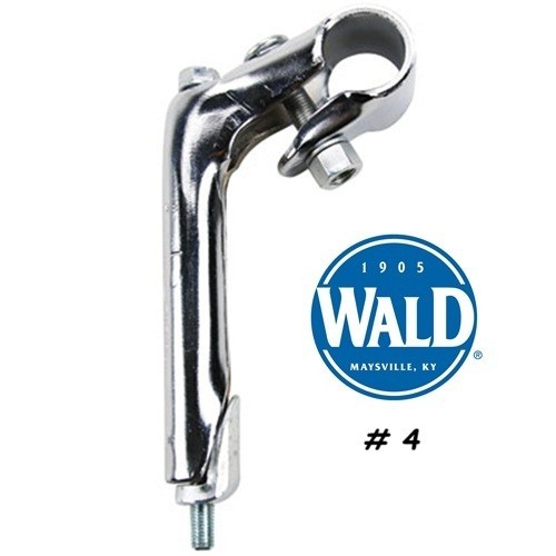 Wald Bicycle #4 Quill Stem 21.1mm Quill Insert 60mm Length 25.4mm Clamp Chrome