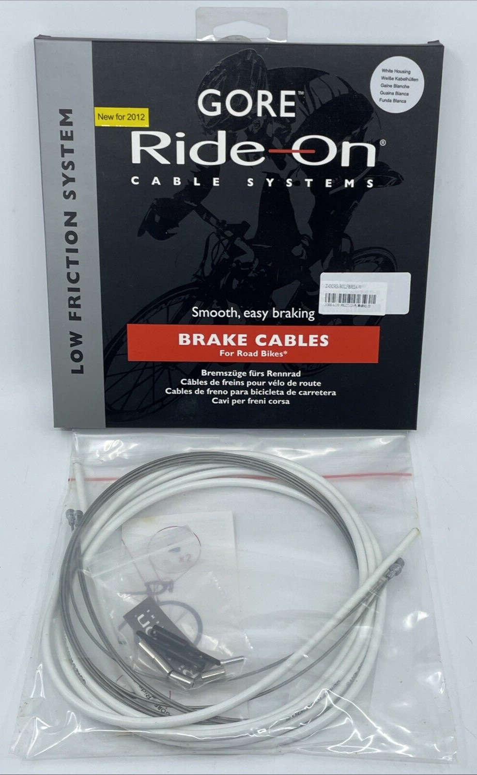 Gore RIDE-ON WHITE Low Friction Road Brake Cable/Housing Set Shimano Campagnolo