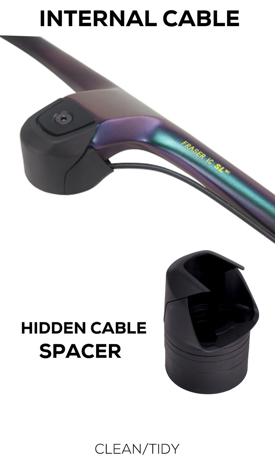 -20° Full Carbon Fibre MTB Bicycle Integrated Cockpit Handlebar 740mm 760mm