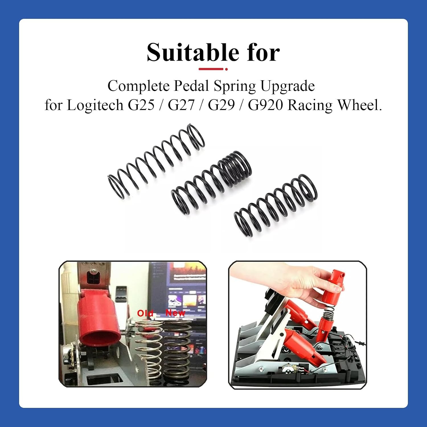 Pedal Return Spring Kit for Logitech G25 G27 G29 G920 G923 Racing Pedals