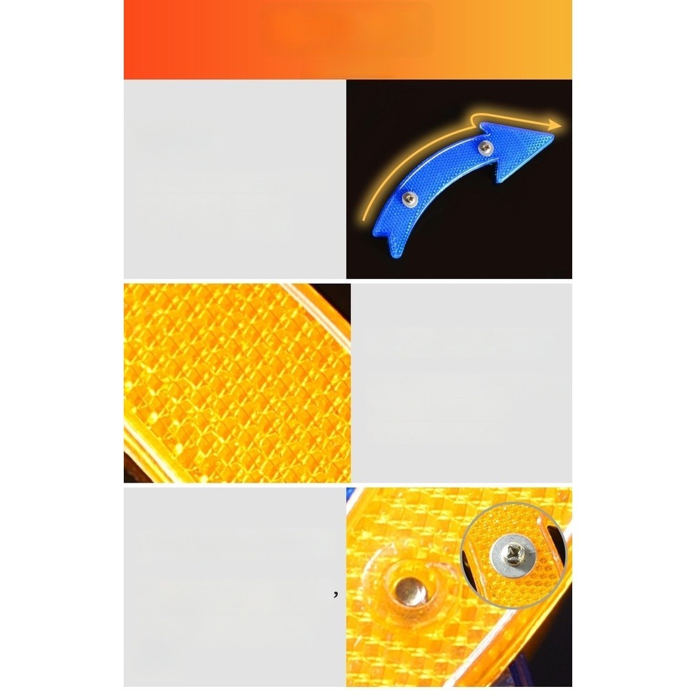 36pcs Bike Spoke Reflector ABS Plastic 15.5/2.5cm Diamond Lattice Night Safety
