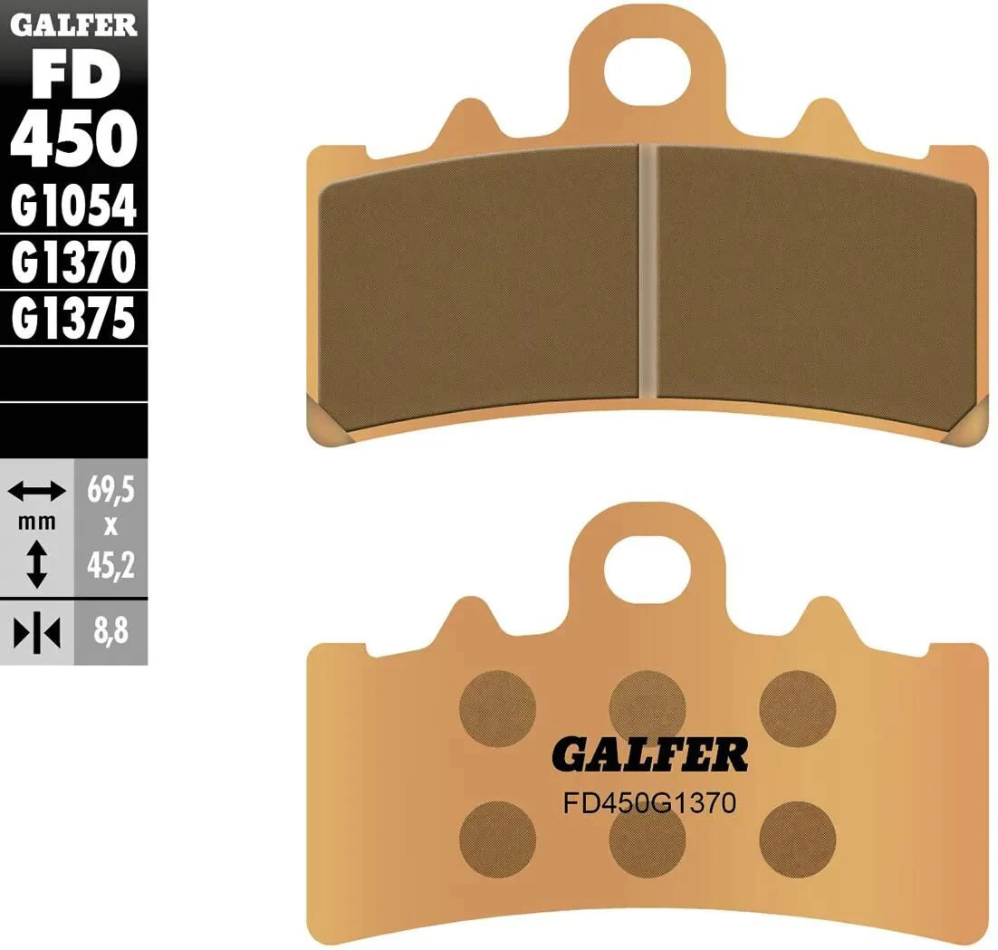 Galfer Brake Pads FD450 Brake Pad FD450 G1370 Sint. Metal Street