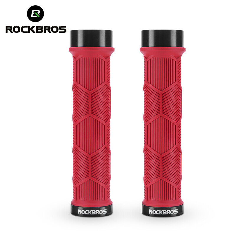 ROCKBROS Bike Grips Bike Handle Grips Double Lock-on High Gloss Reflector 22mm