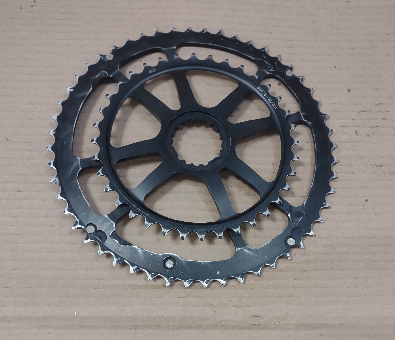 Vintage Bike Cannondale Alloy Spidering Chainring Set 36-52 Tooth