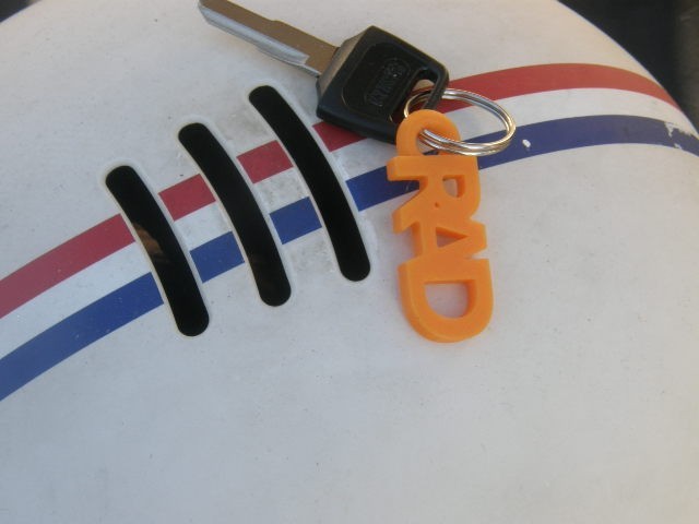 🔑RAD POWER BIKES Universal Battery Key w/black header & RAD Keychain ! 🔑