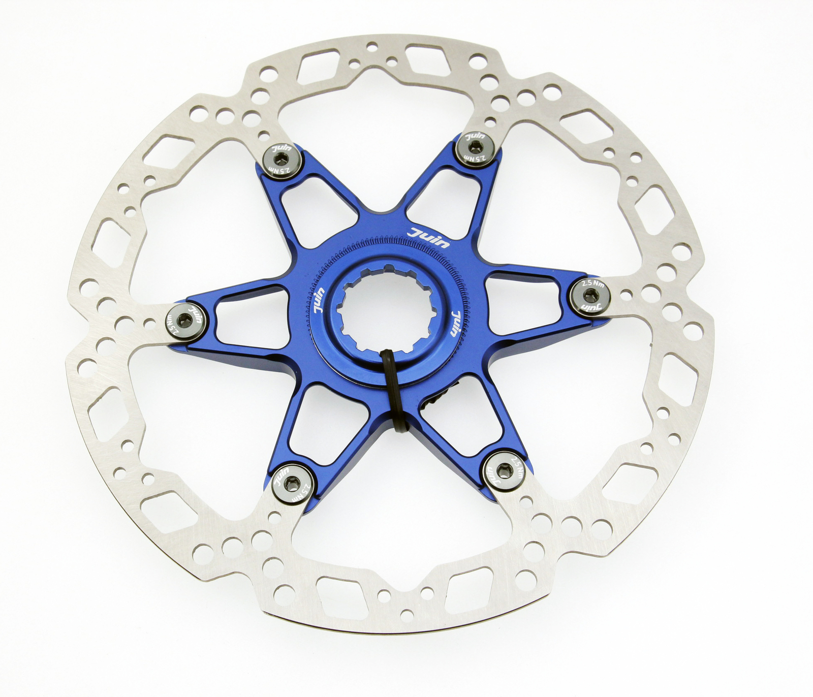 Juin Tech RT01 Blue Centerlock Floating Rotors 160/140mm Pair Road Bike Upgrade
