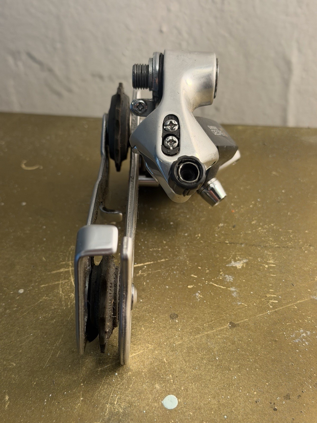 Vintage Shimano Deore XT RD-M735 Rear Derailleur Long Cage Silver Japan MTB