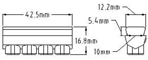 KOOL STOP Weinmann 4 Dot vintage bicycle brake pad refill insert BLACK