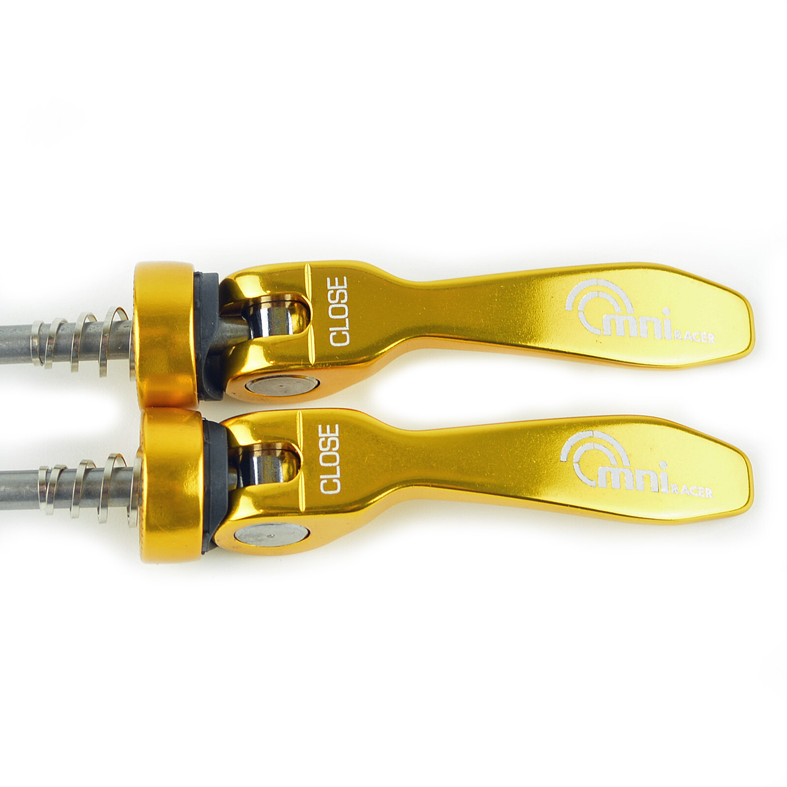 OMNI Racer Quick Release Road Mountain Bicycle Wheel Skewers Stainless: GOLD