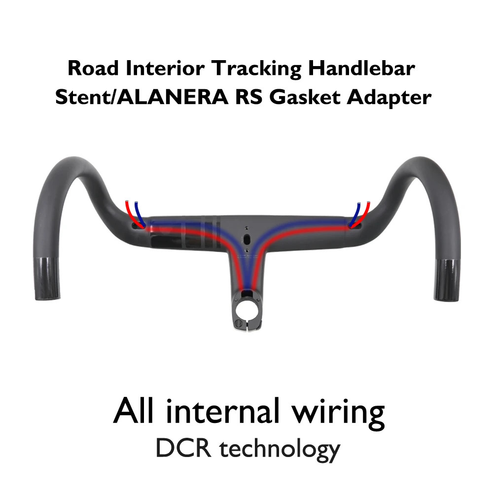 Carbon Road Bike Integrated Handlebar Internal Cable Routing 28.6mm 380mm-440mm