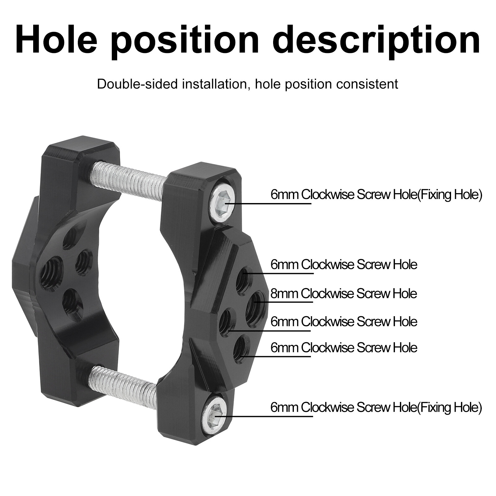 1PC 17-42mm Multifunction CNC Aluminum Alloy Modification Bracket for Motor US