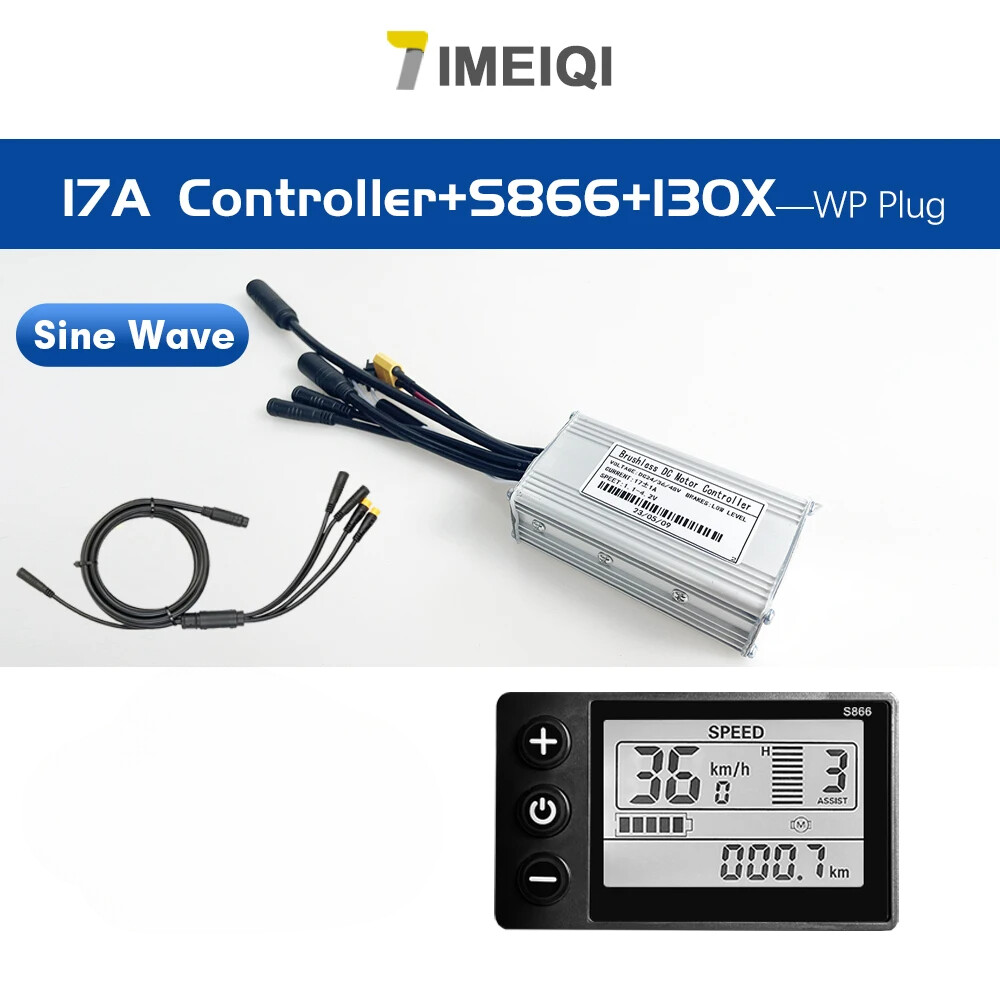 Electric Bike Sinawave Controller 36V/48V 17A 26A 30A 40A with LCD S866 Display