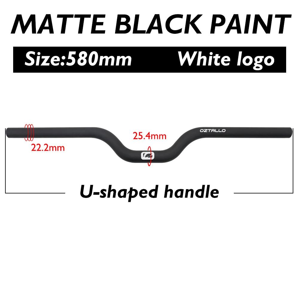 Carbon Fiber Mountain Bike Handlebars 25.4mm Clamp Diameter Flat Riser Bar