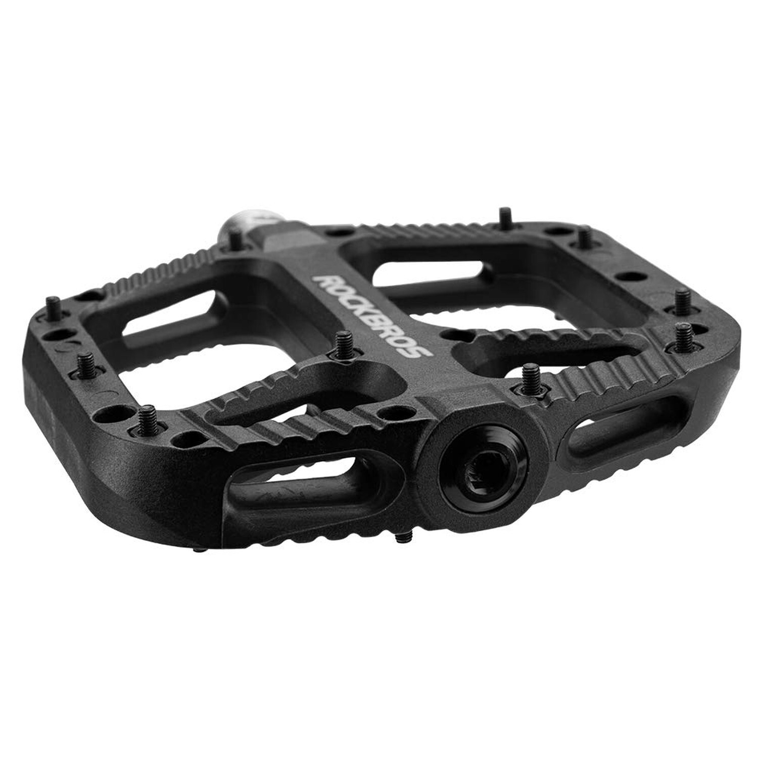 Rock BROS Mountain Bike Pedals Nylon Composite Bearing 9/16″ MTB Bicycle Peda…