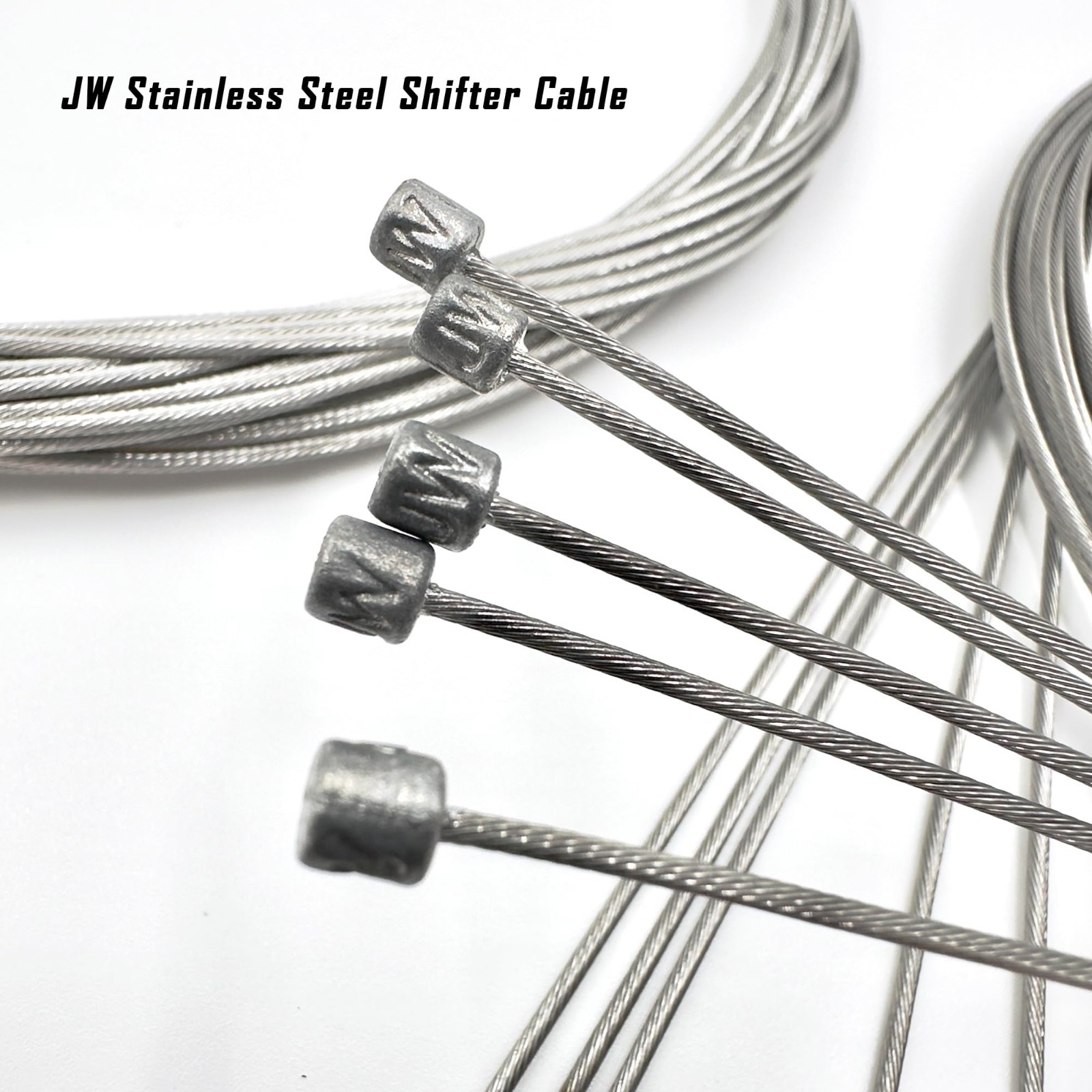 Lined Bicycle Shift Cable Housing 4mm x 50ft + 50 Cable End Caps Kit for MTB/Roa