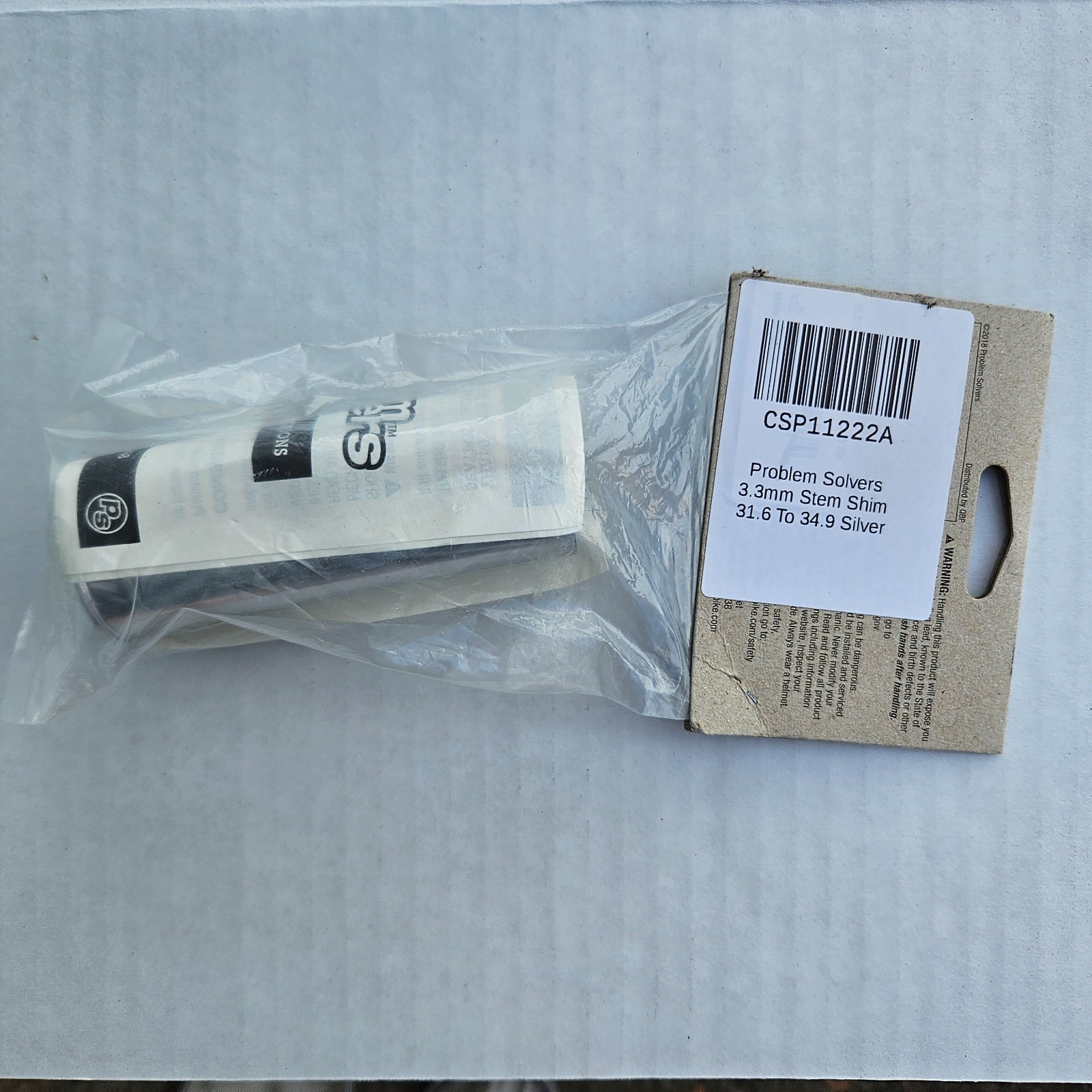 New Problem Solvers 4mm Seatpost Shim 30.9 to 34.9 Silver 30.9mm to 34.9mm