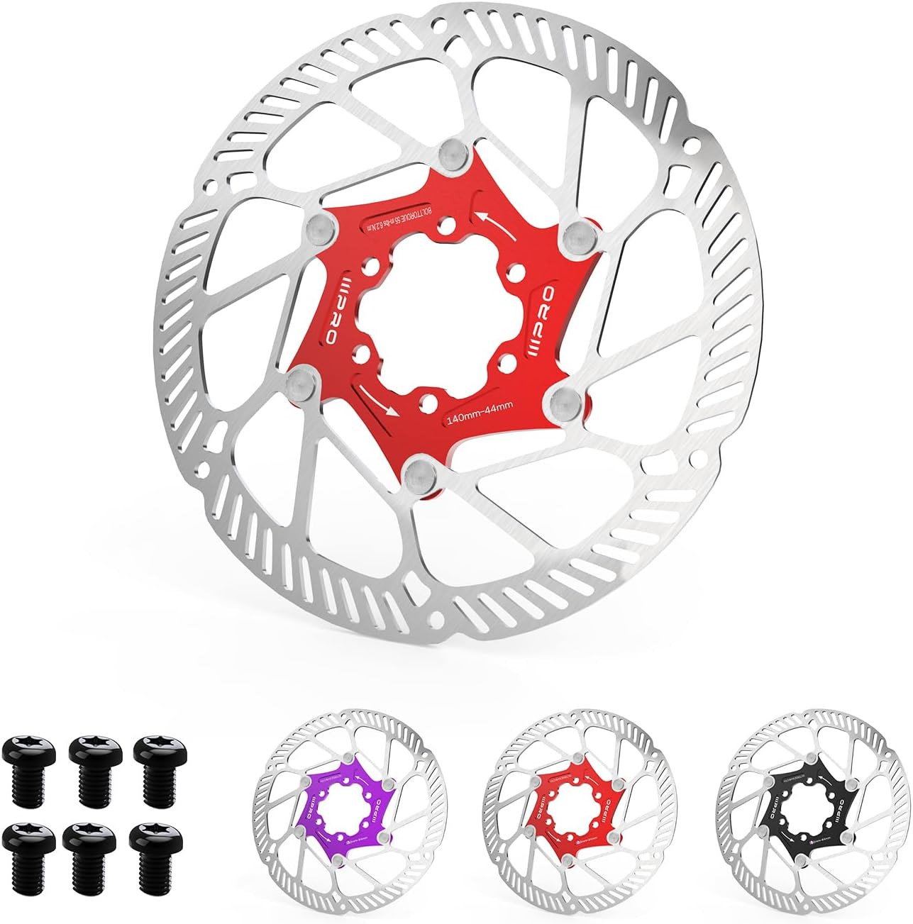 IIIPRO A2 140Mm 160Mm 180Mm 203Mm Floating Bike Disc Brake Rotor with 6 Bolts,Mt