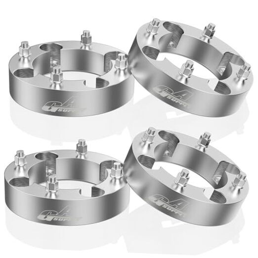 4×156 ATV Wheel Spacers 3/8″-24 Studs 38mm 4 Lug Wheel Spacer 1.5 inch Chrome