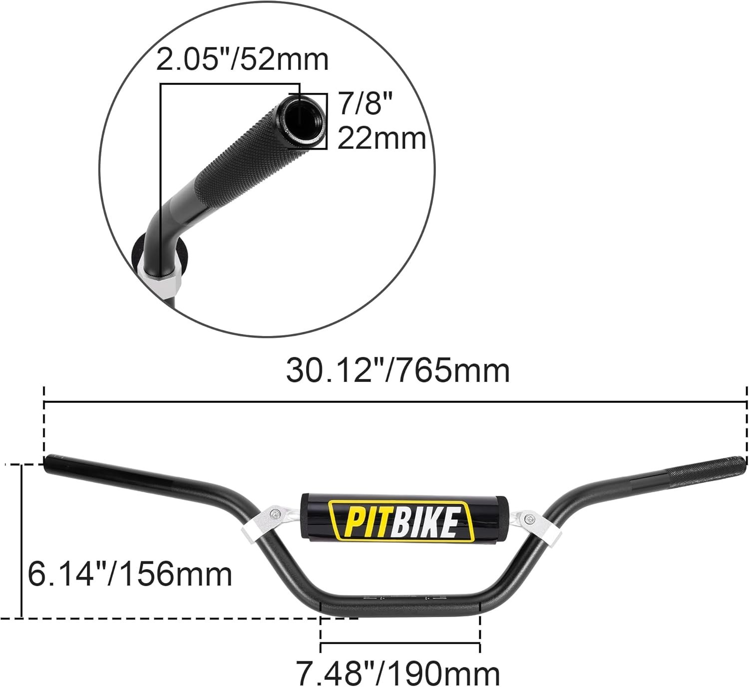 Universal 7/8 Inch Dirt Bike Handlebars – Upgrade Your Ride’s Style & Safety!