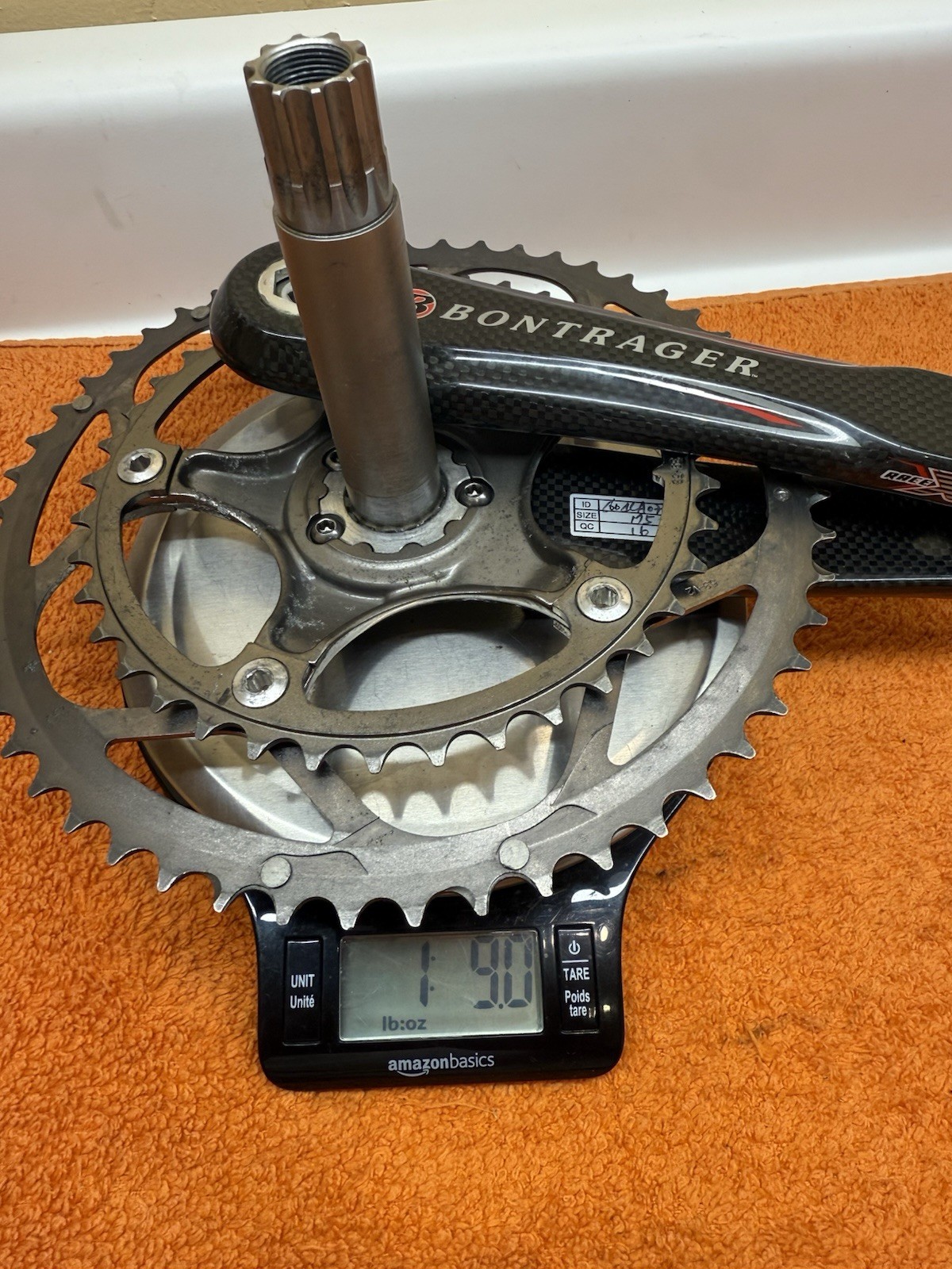 BONTRAGER RACE X LITE CRANKSET DOUBLE 53-39 TOOTH 175 MM ARMS