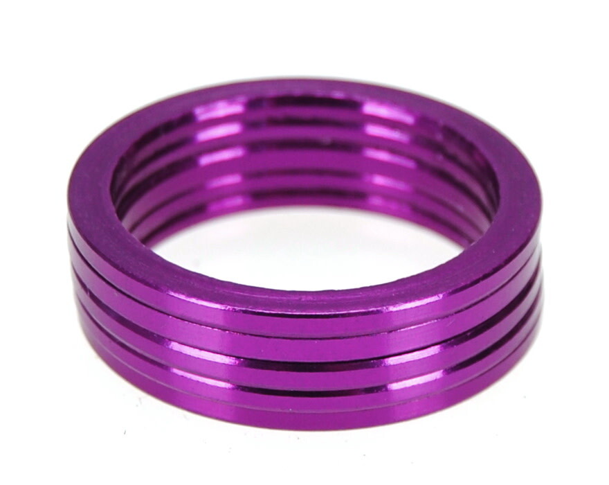 Bicycle MINI BMX ROAD MTB headset spacers 1″ threadless (SET of 5) 2mm – PURPLE