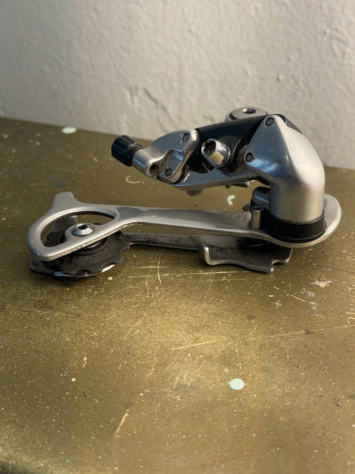 Vintage Shimano Deore XT RD-M735 Rear Derailleur Long Cage Silver Japan MTB