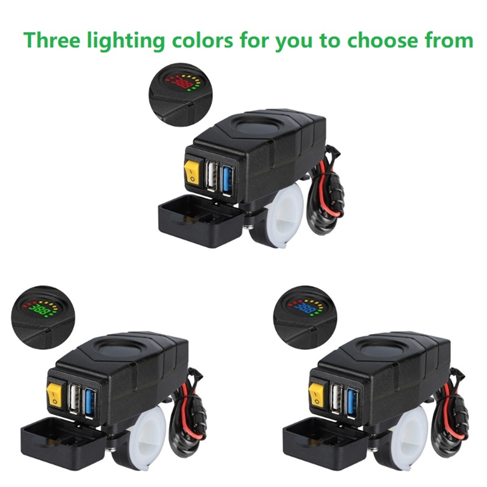 USB Charger Replacement Motorcycle QC3.0 Quick Charger For Mobile Phones