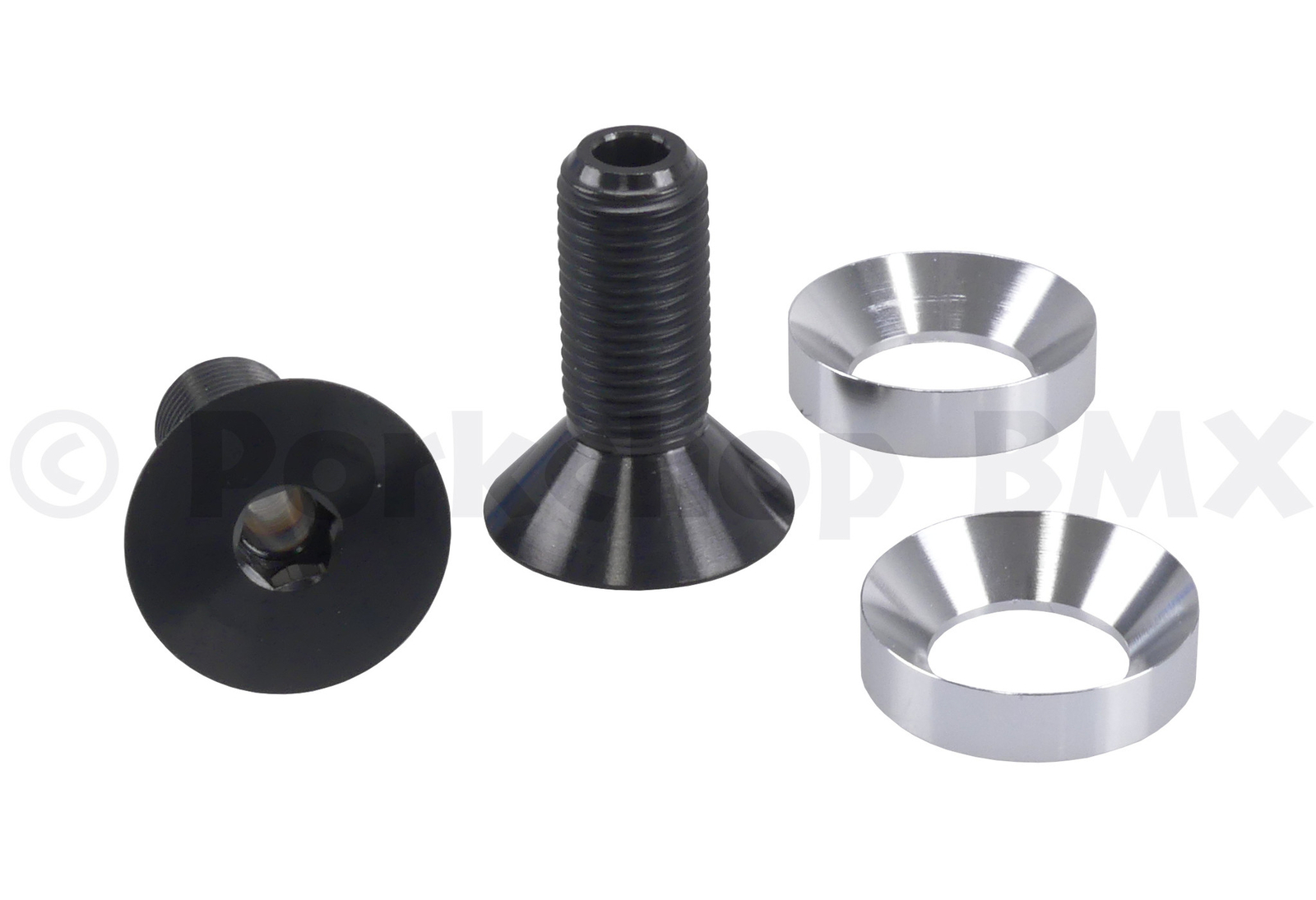 3/8″ X 24T HOLLOW bicycle BMX crank spindle bolts fits Profile (PAIR) – TITANIUM