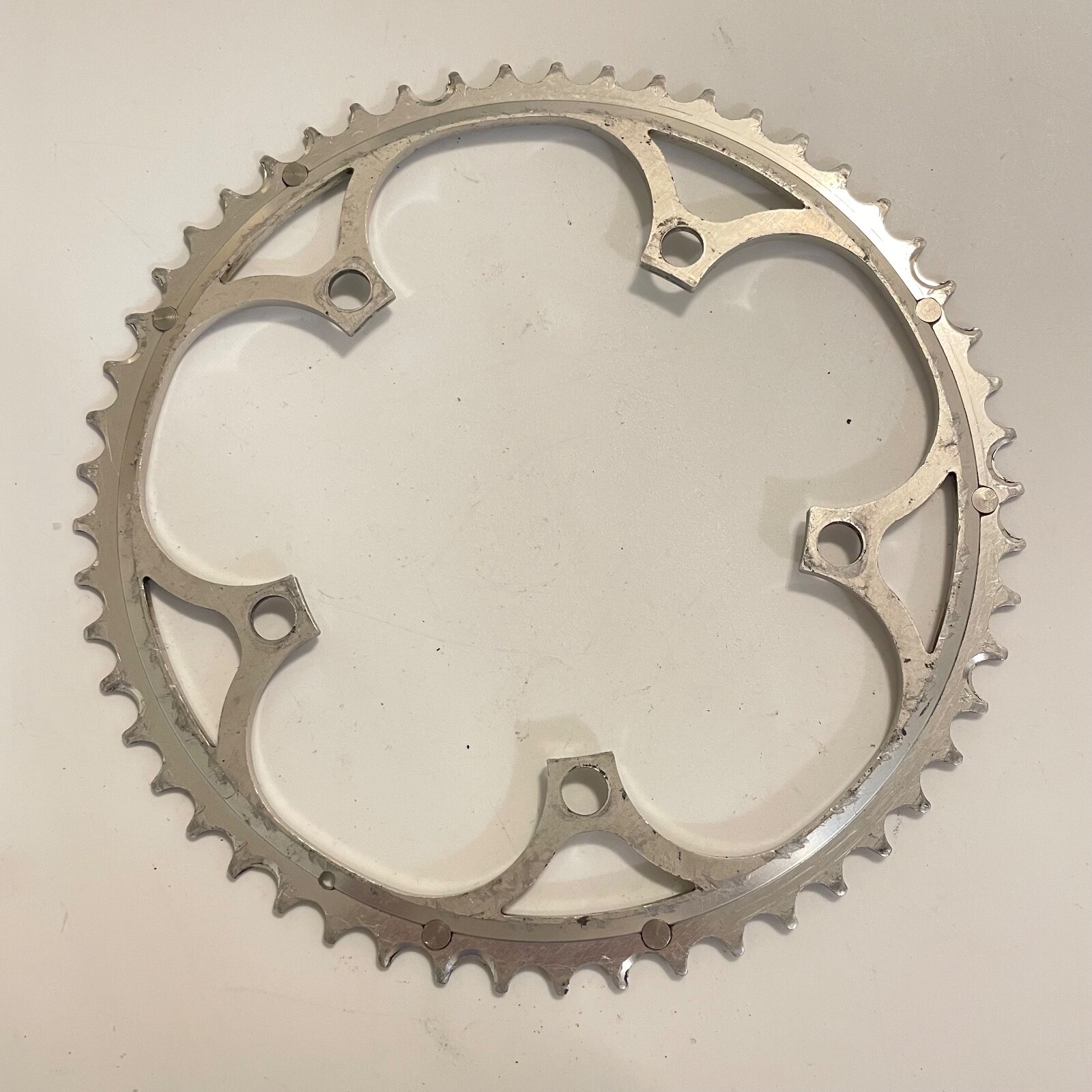 Campagnolo 53T 135BCD Chainring 10 Speed Silver Road Bike – 53/39 Vintage