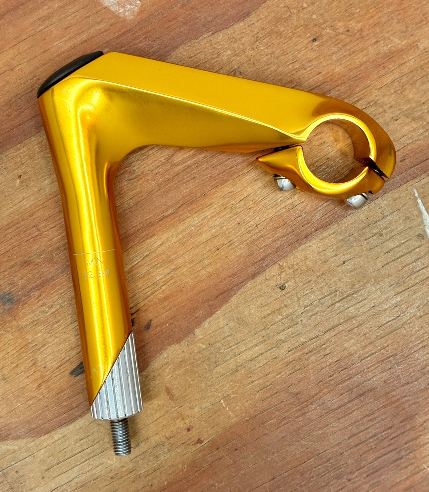 New Gold Quill Stem Ano 11cm Alu • Detachable Face Plate • 26.0mm Road Track Fix