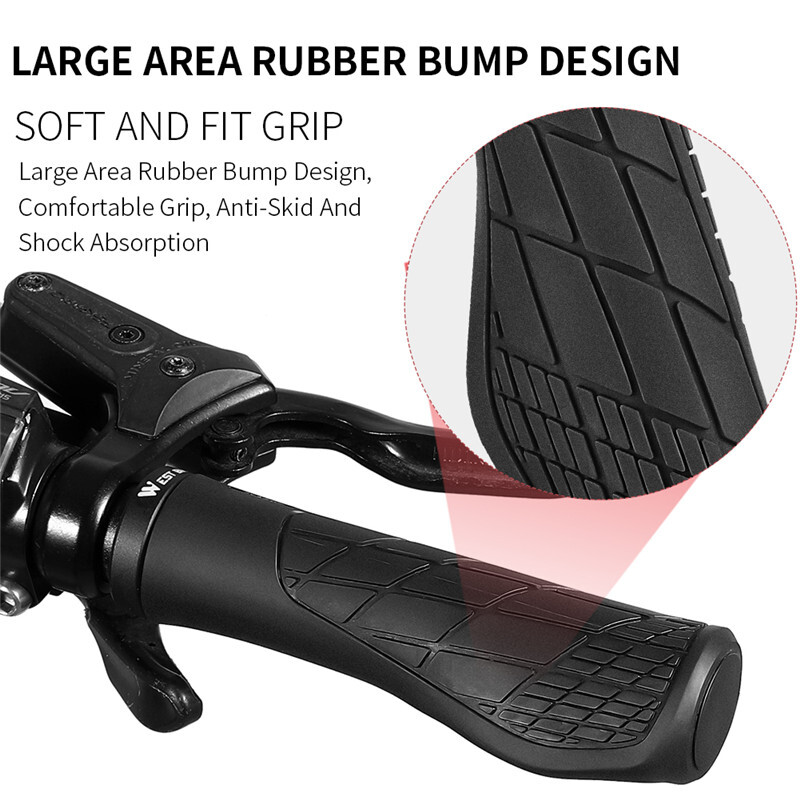 WEST BIKING Bicycle Handlebar Grips Ergonomic Lock-on Rubber Cycling Bike Grips