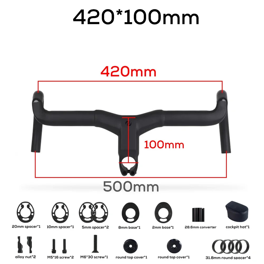 Internal Cable Routing Road Bike Handlebar Carbon Integrated Gravel Handlebar