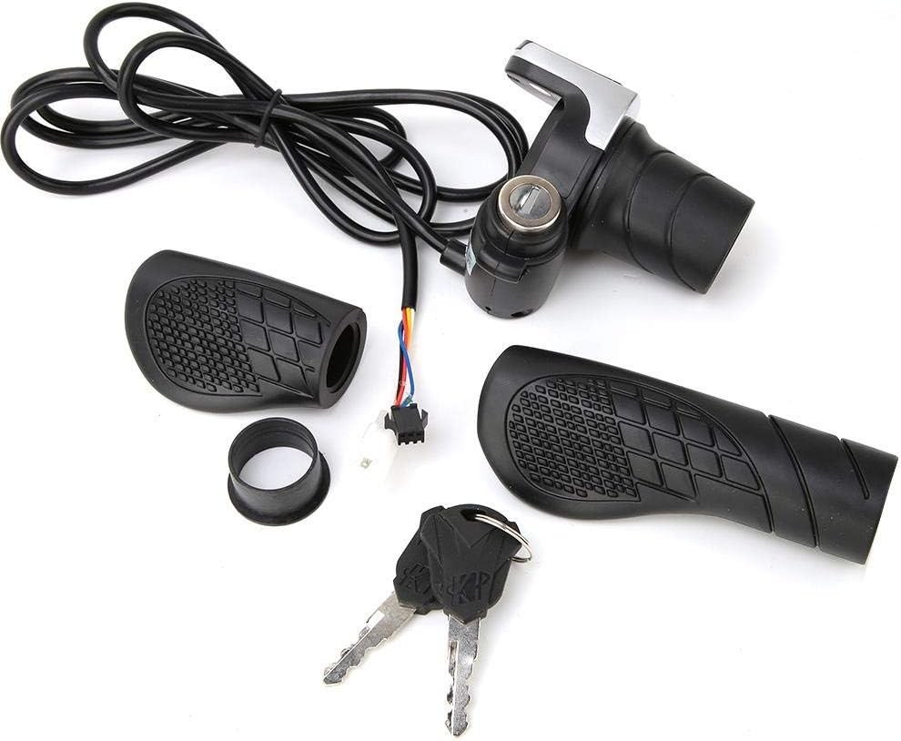 36V Electric Bike Throttle with LCD Display, Twist Grip Handlebar Controller …
