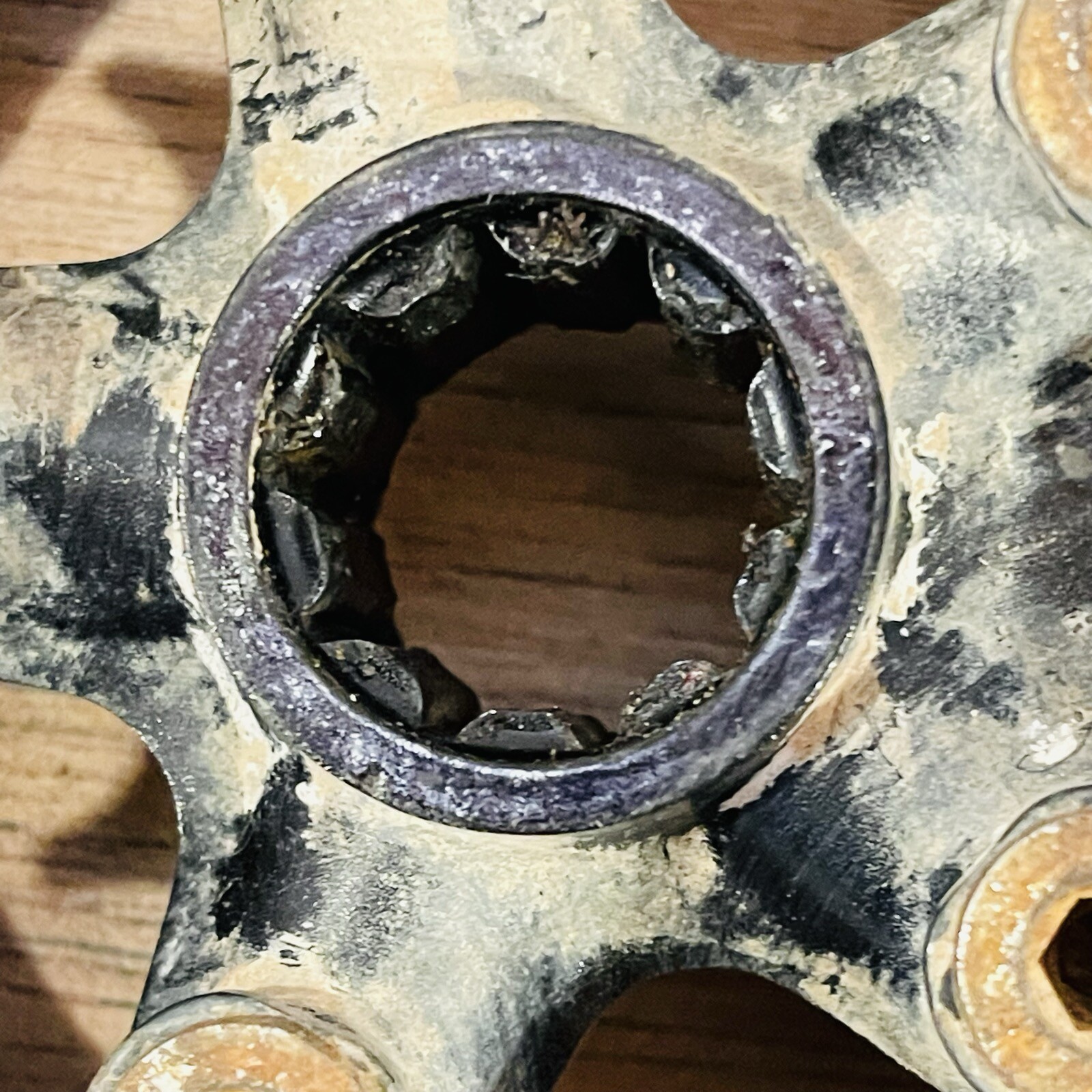 Race Face North Shore DH Crankset 175 ISIS 94BCD 58 BCD Bash Ring WORN CHAINRING
