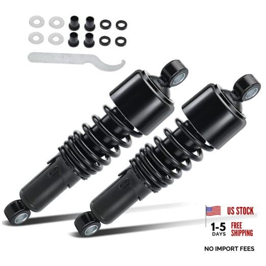 10.5″/267mm Lowering Slammer Rear Shock Suspension Kit for Harley 1980 Black