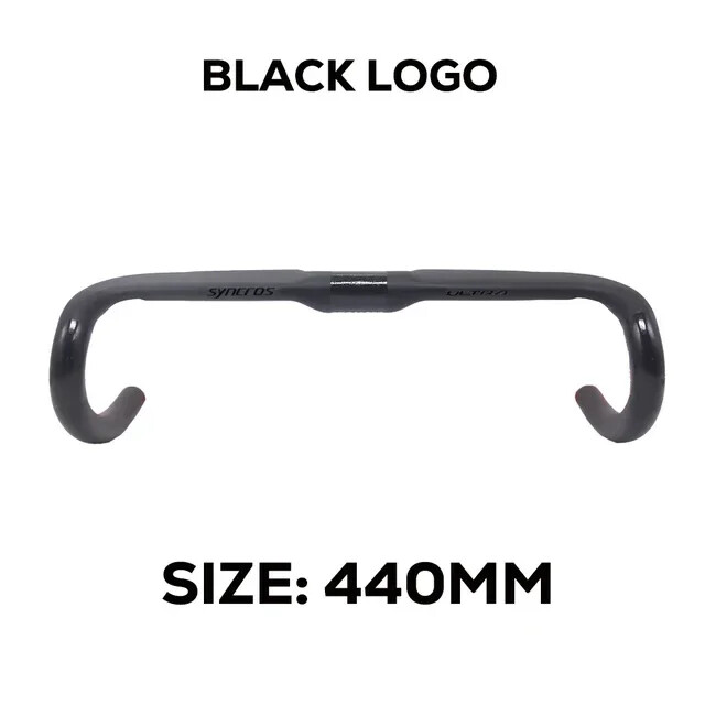 Road Bike Handlebar 380mm/400mm/420mm/440mm Black Matt Fully Internal Routing