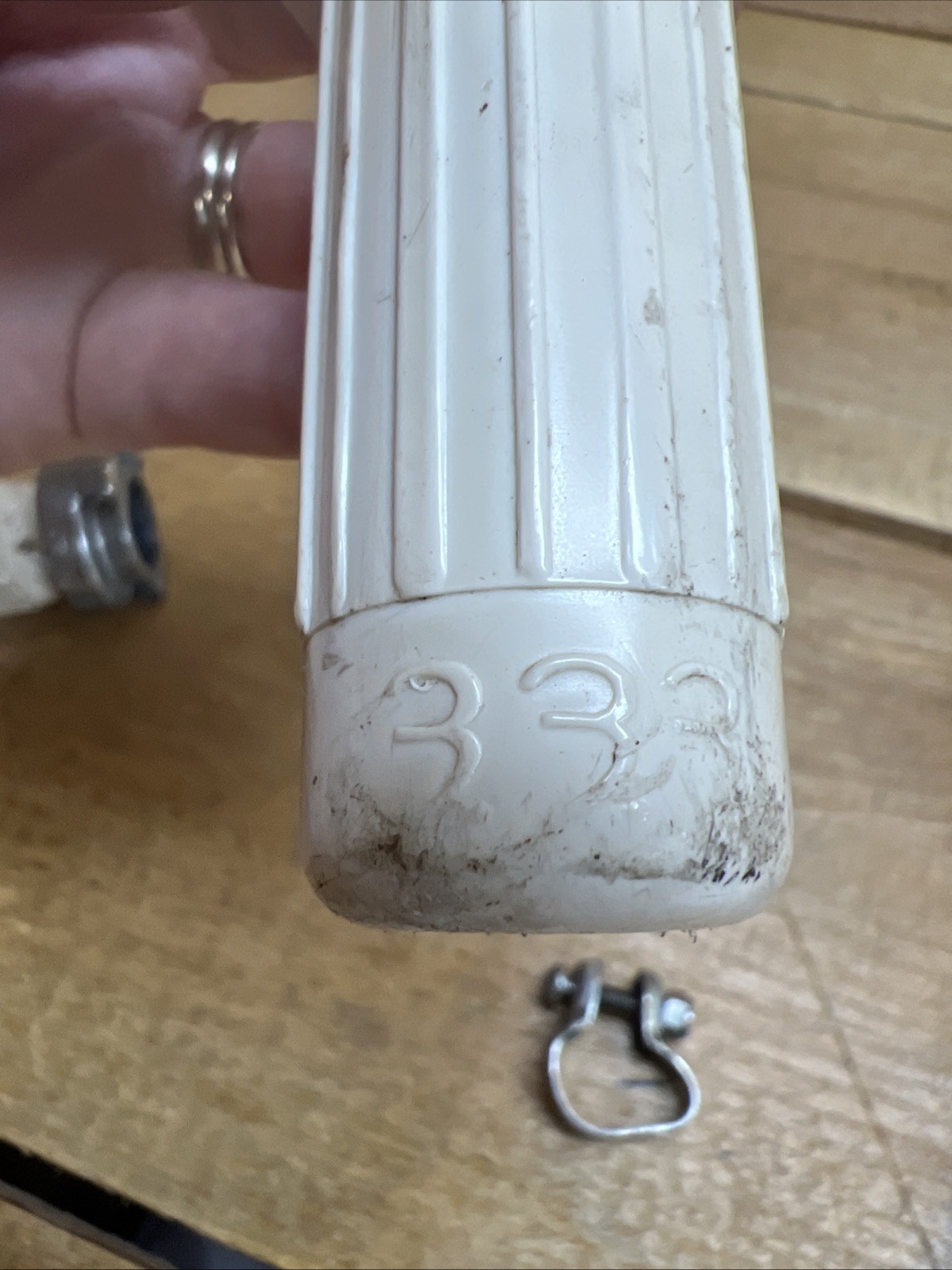 Vintage 333 (3-Speed) Bicycle Shifter And Grip (White) W/Cable Bracket