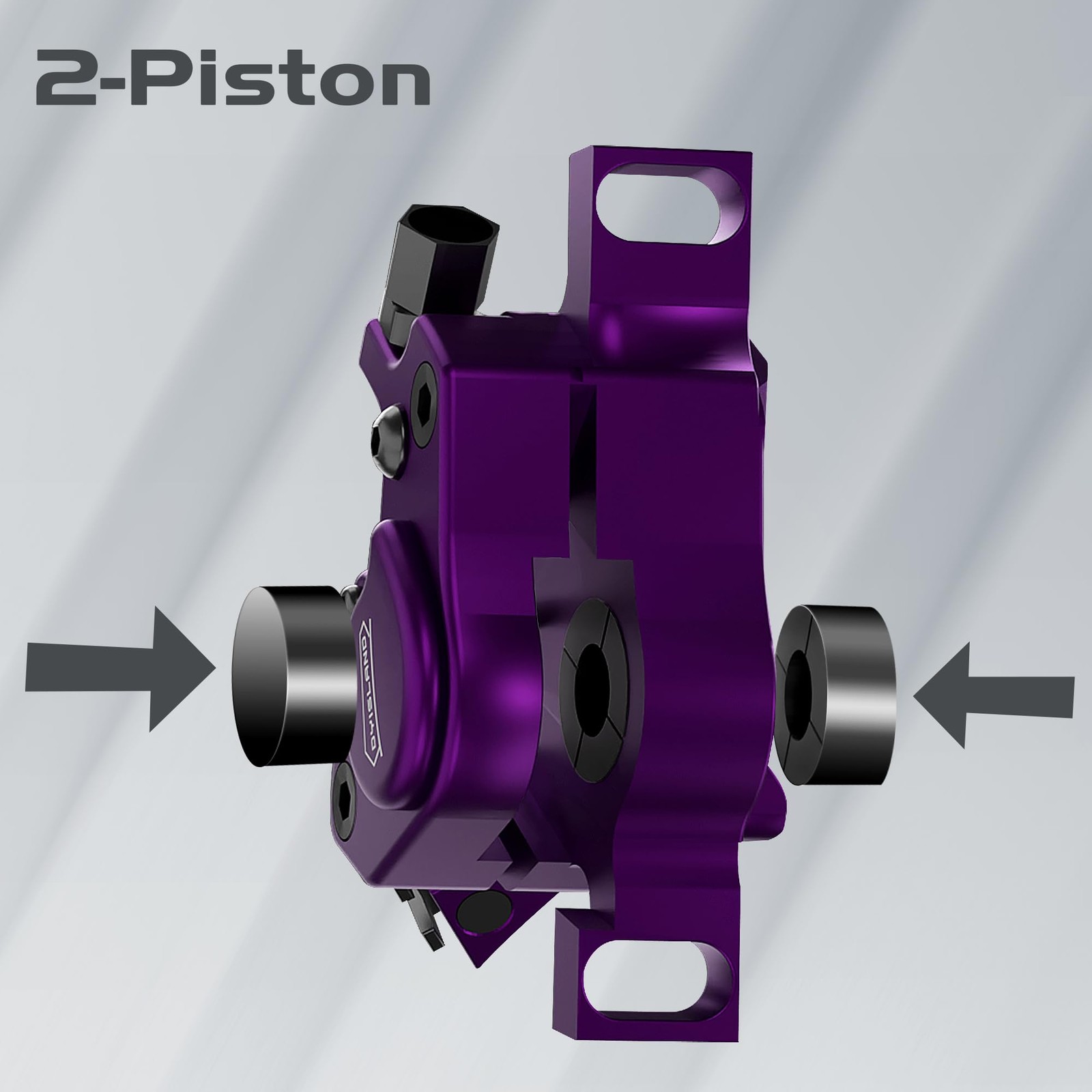 DYISLAND XT-7 E-Bike Hydraulic Disc Hole distance 74mm, Purple-Brake Calipers
