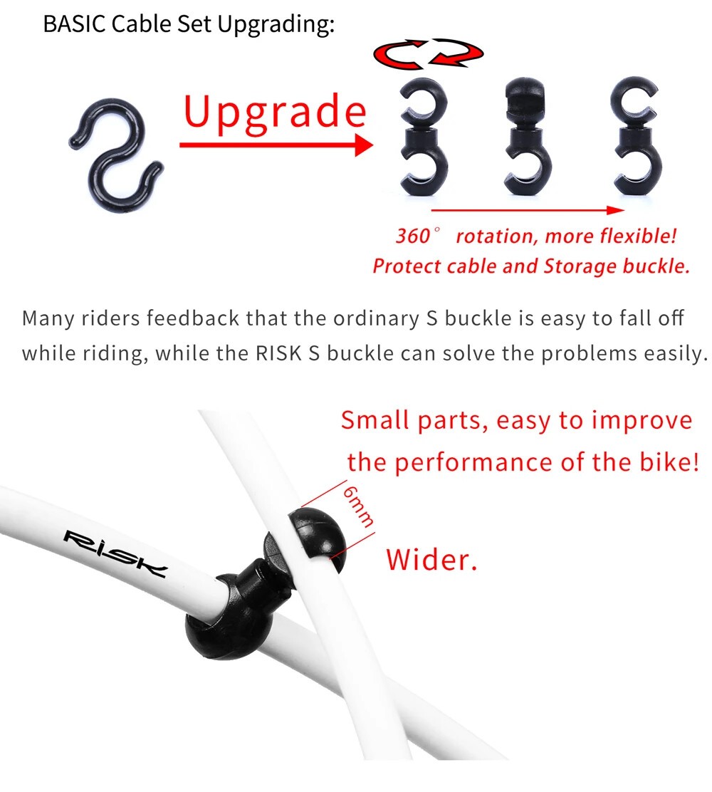 Bicycle Brake Cable Set 4/5MM Brake Housing Shift Cable Brake Cable 3M Housing