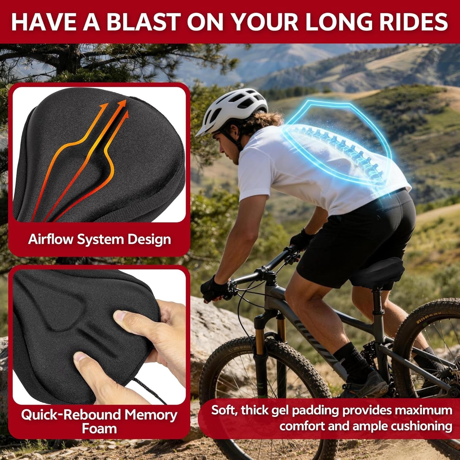 Breathable Anti-Slip Bike Seat Cover – Perfect for Indoor & Outdoor Cycling