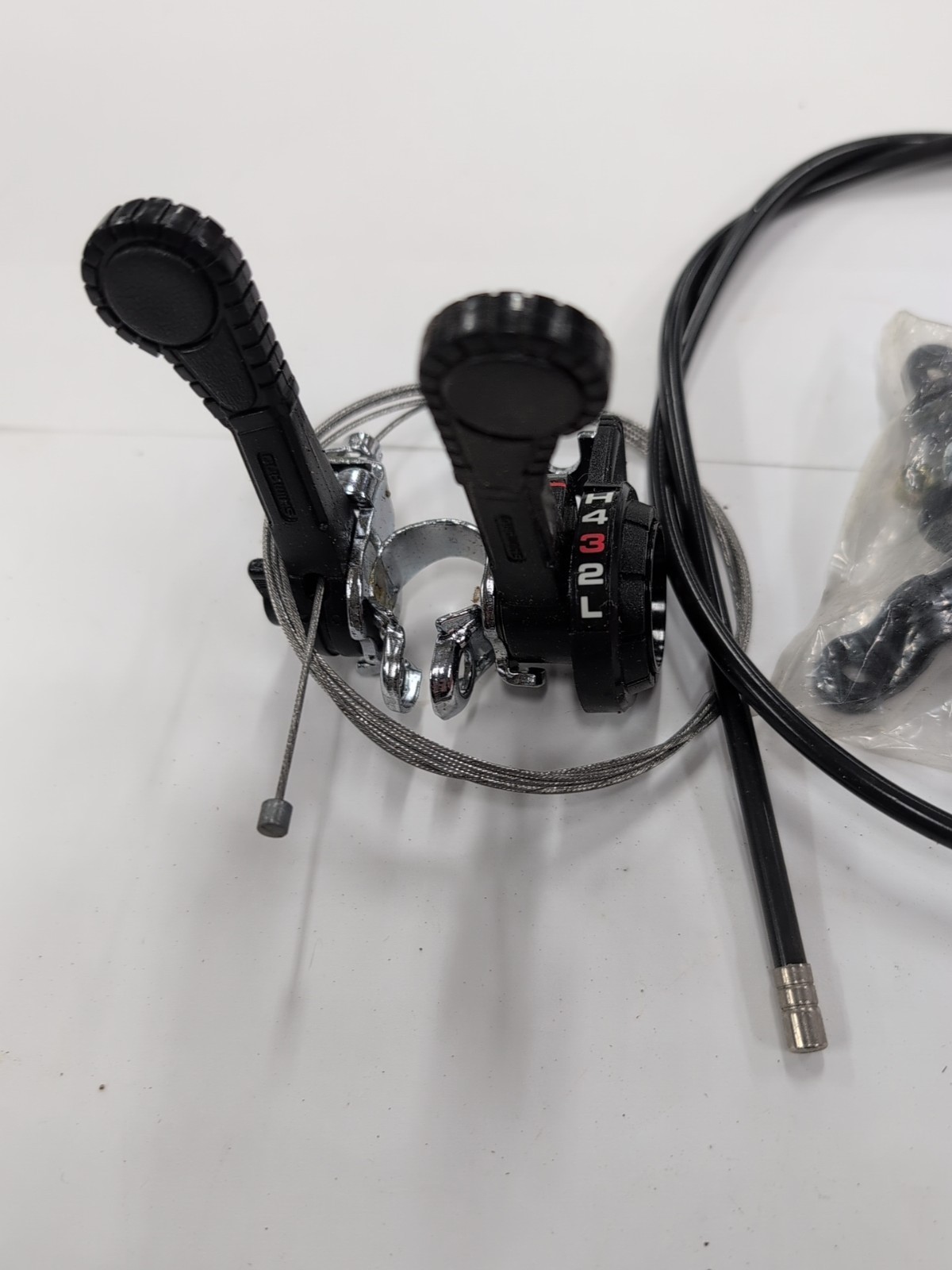 Vintage Shimano Positron Cable Wire Shifter Set NOS Black Plastic 5 Speed