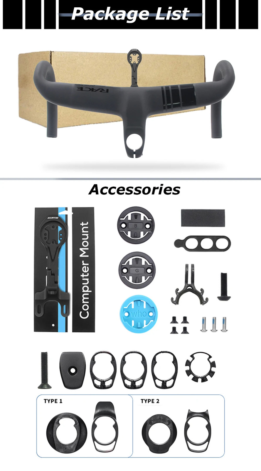Full Carbon Fiber Road Bike Integrated Handlebar Internal Cable Di2 with Mount