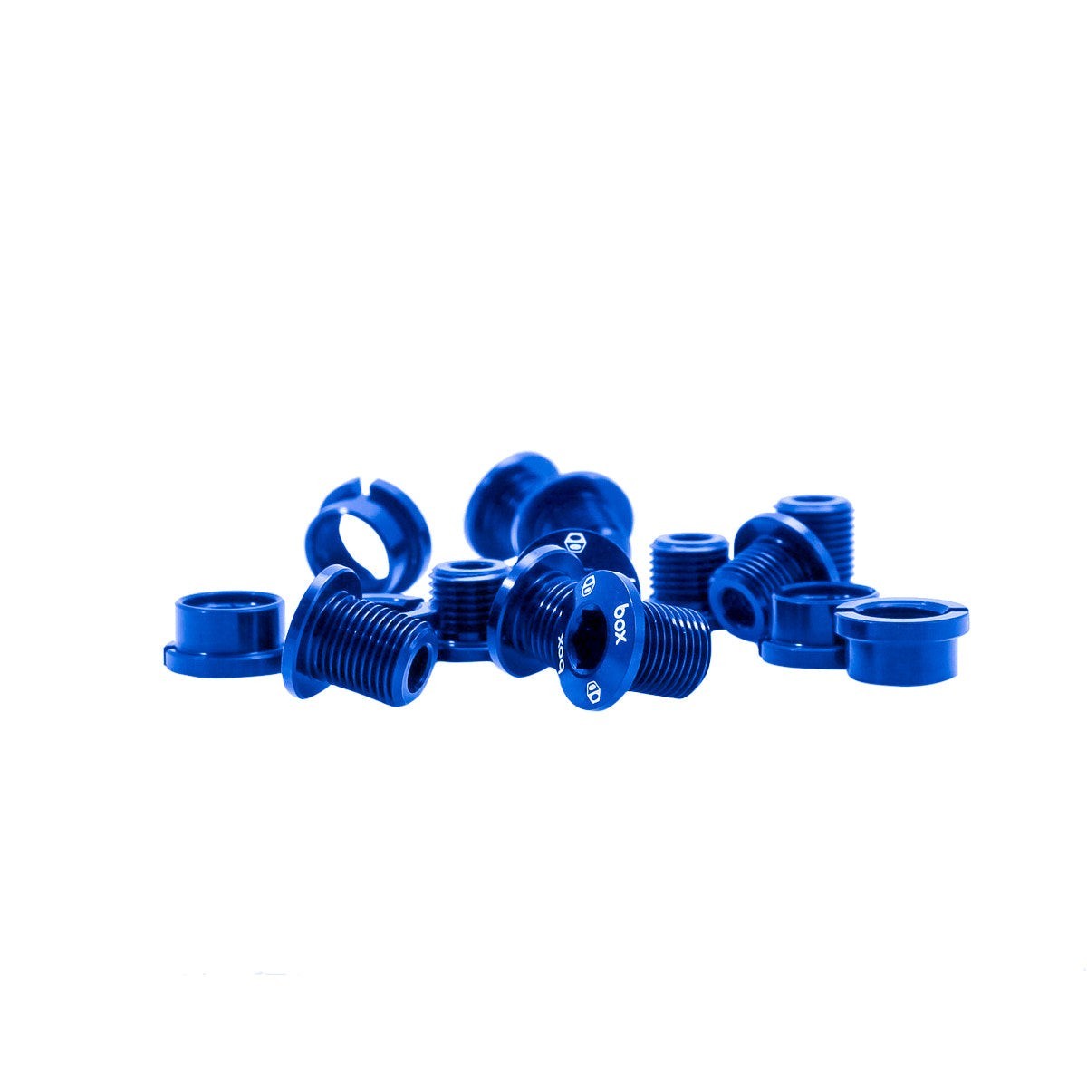 Box One 7075 Alloy Chainring Bolt Kit (BLUE) (15pk)