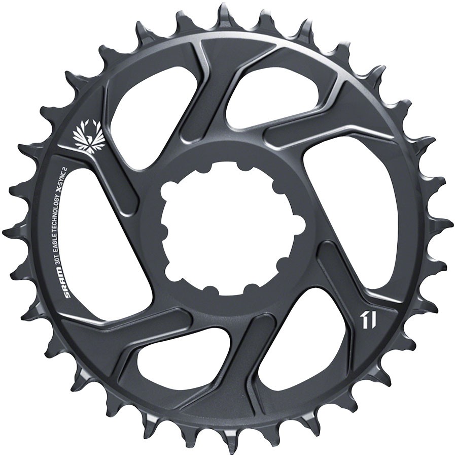 SRAM 30T X-Sync 2 SL Direct Mount Eagle Chainring 3mm Boost Offset, Lunar Gray